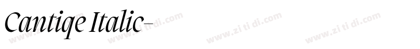 Cantiqe Italic字体转换